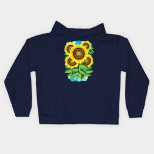 Sunflowers Bright Summer Nature Flora Kids Hoodie